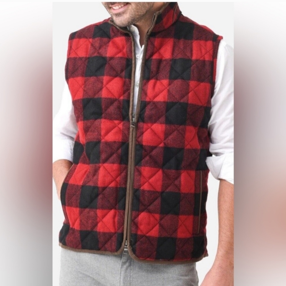 PETER MILLAR CROWN ESSEX SHETLAND WOOL QUILTED Vest L